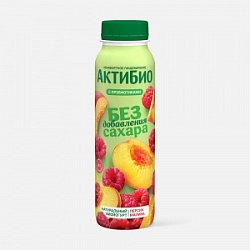 Йогурт АктиБио 260г Персик-Малина без сахара 1,5% бут
