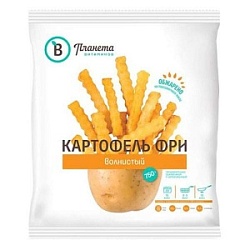 Картофель Фри Планета витаминов 750г Волнистый с/м
