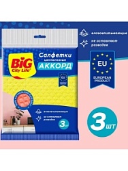 Салфетки Биг Сити Лайф 3шт Трио целлюлозные