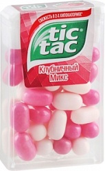 Драже Тик Так 16г Клубничный микс