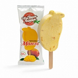 Мороженое ЧЛ 70г Эскимо МАНГО с пюре и кусочками фруктов (20)