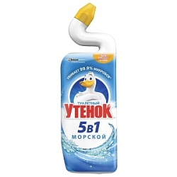 Средство Туалетный утенок 500мл д/туалета 5 в1 Морской
